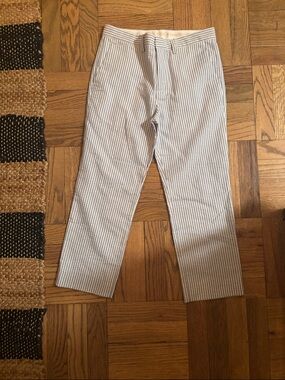Crewcuts Blue and White Seersucker Chinos